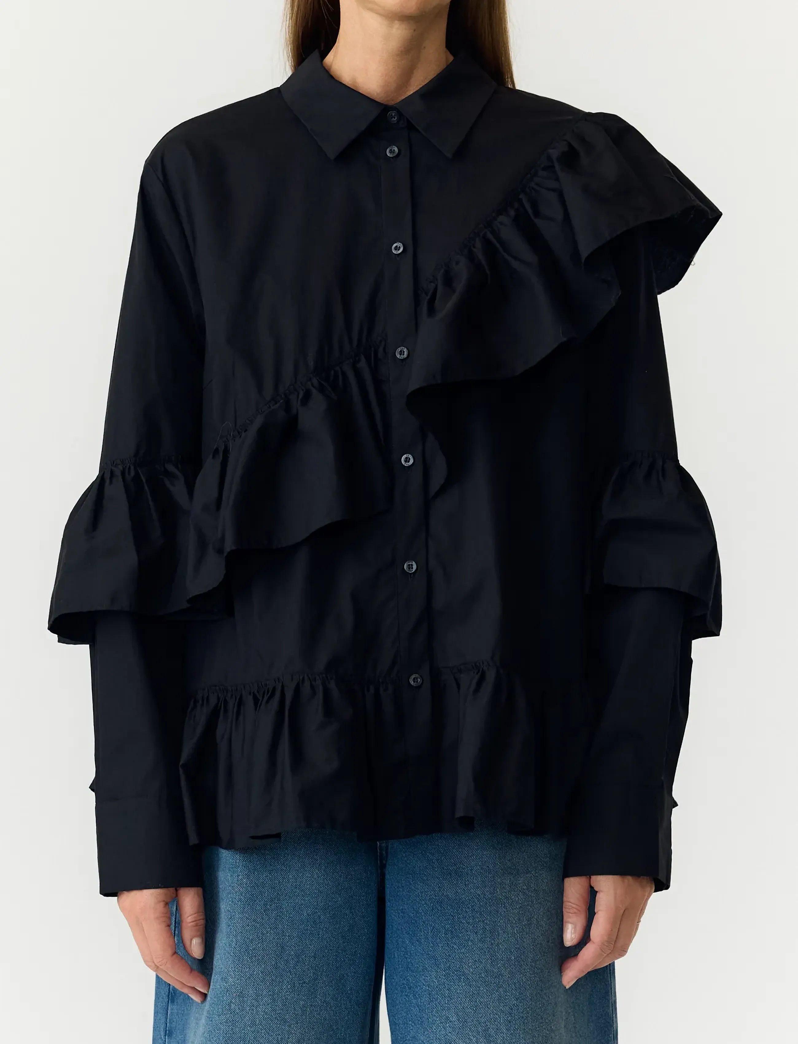 YAS - YASWILLU LS SHIRT S. - langærmede skjorter - black - 5