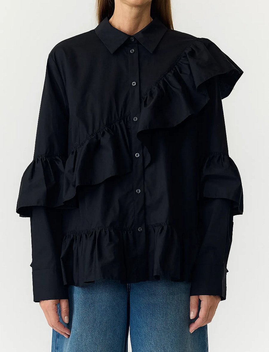 YAS - YASWILLU LS SHIRT S. - langærmede skjorter - black - 5
