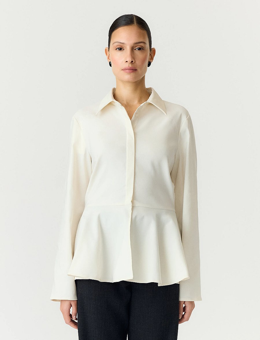 YAS - YASPEPA LS SHIRT S. - langærmede skjorter - pristine - 0
