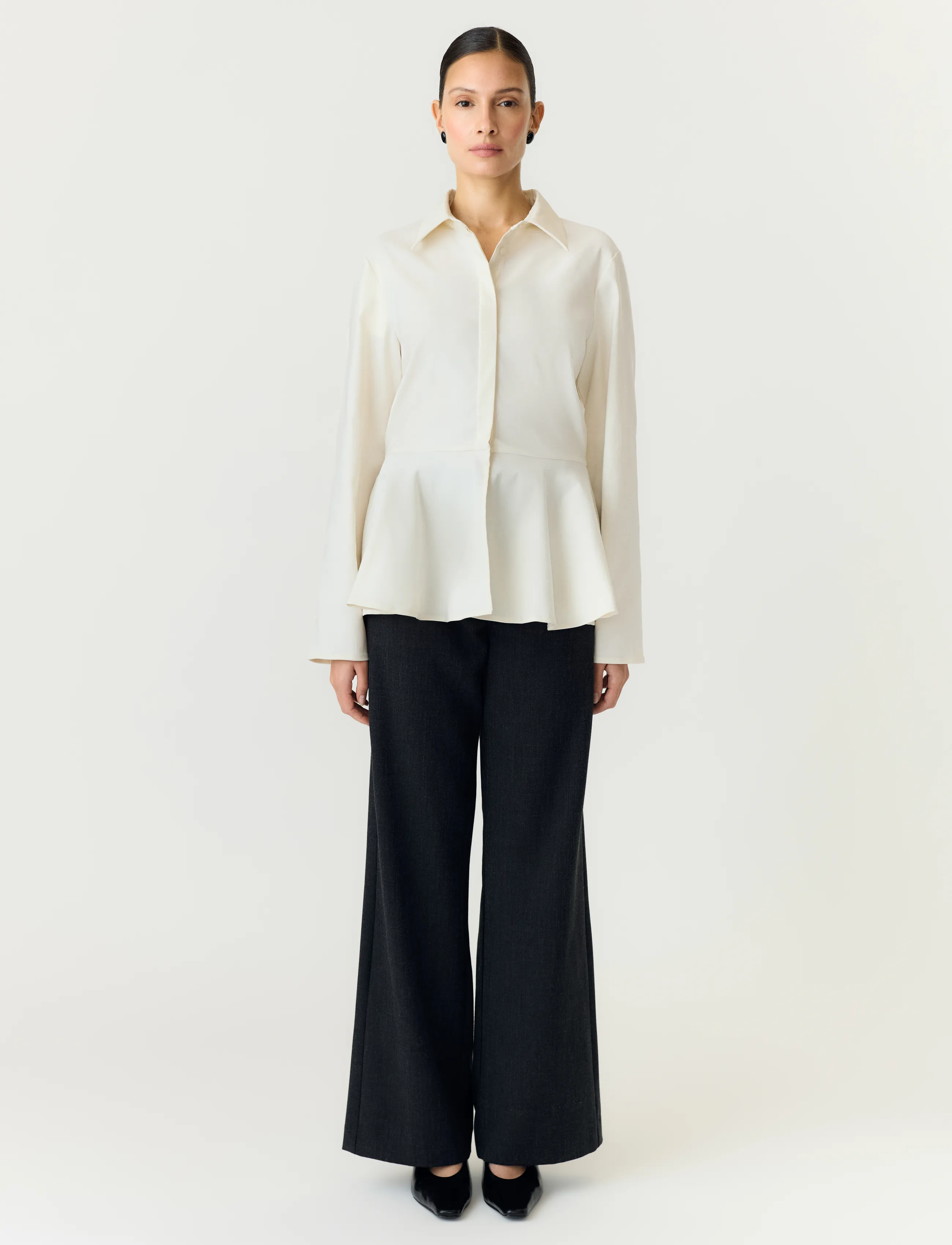 YAS - YASPEPA LS SHIRT S. - långärmade skjortor - pristine - 4