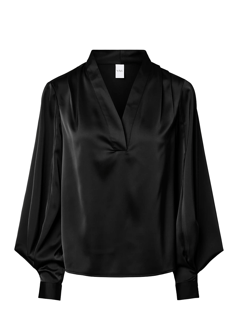 YAS - YASPELLA LS TOP S. - långärmade blusar - black - 0