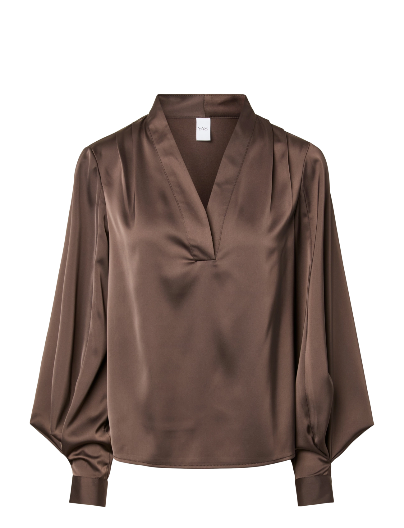 YAS - YASPELLA LS TOP S. - langärmelige blusen - chocolate brown - 1