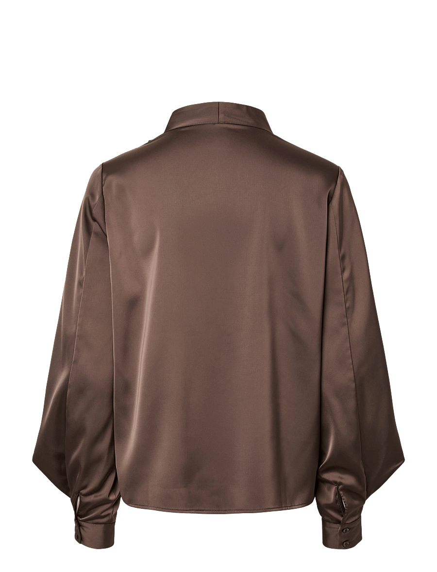 YAS - YASPELLA LS TOP S. - langärmelige blusen - chocolate brown - 2