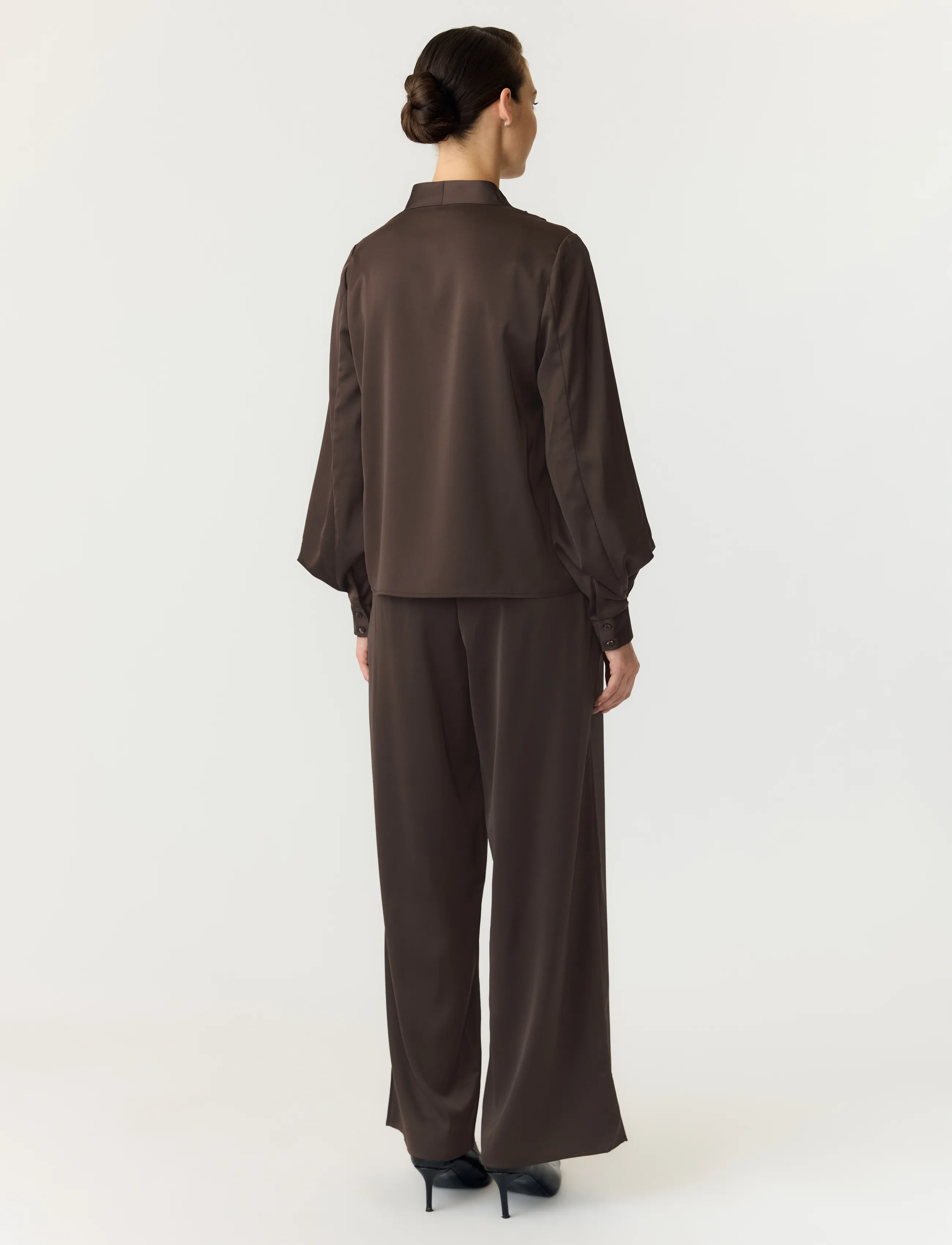 YAS - YASPELLA LS TOP S. - langärmelige blusen - chocolate brown - 3