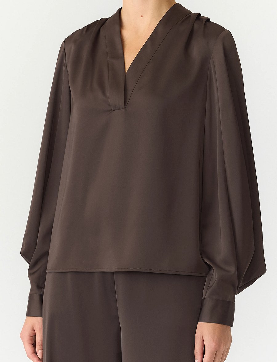 YAS - YASPELLA LS TOP S. - langärmelige blusen - chocolate brown - 5