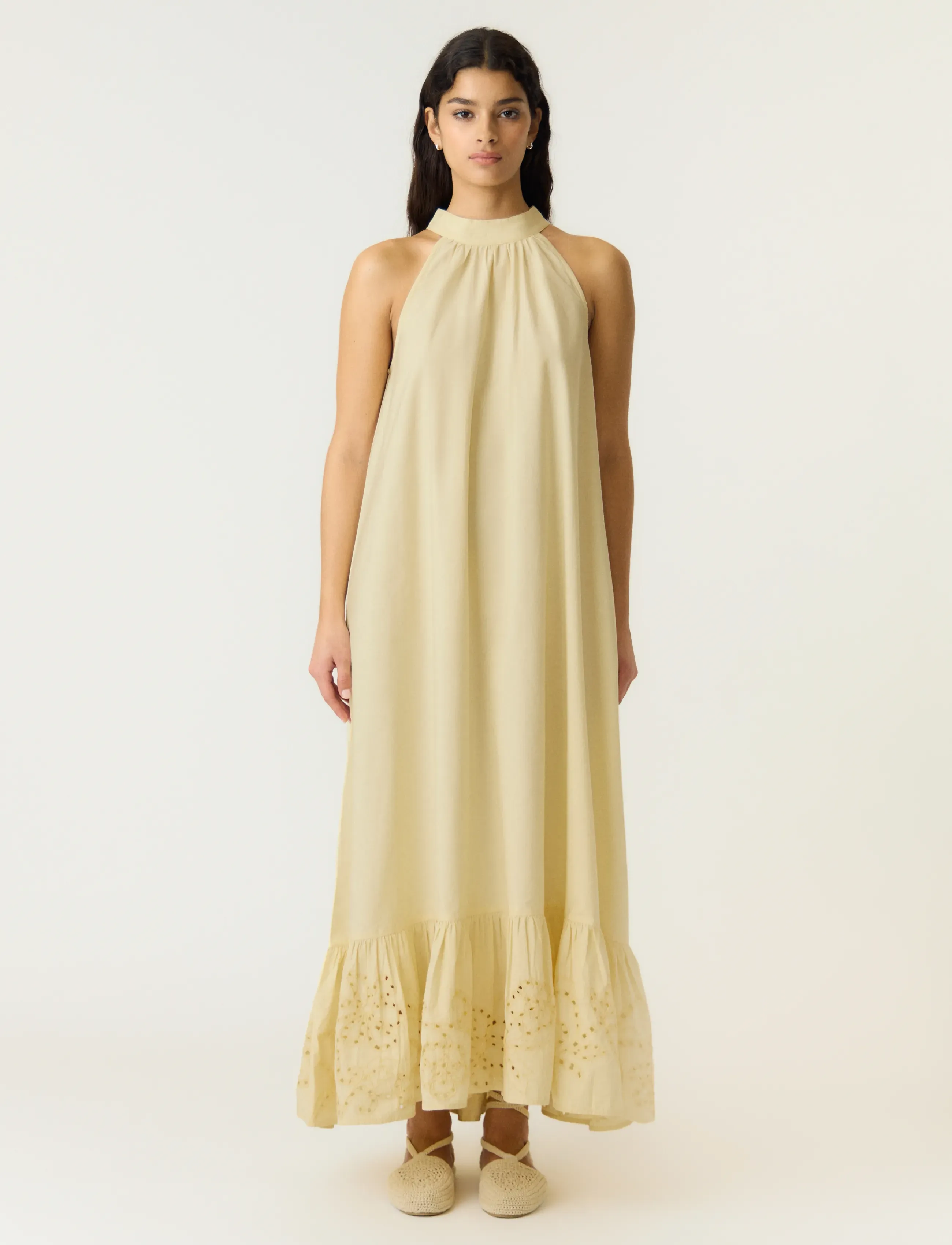YAS YASKERSTIN ANKLE HALTERNECK DRESS S. D2D - Mode trends - ANISE FLOWER / yellow