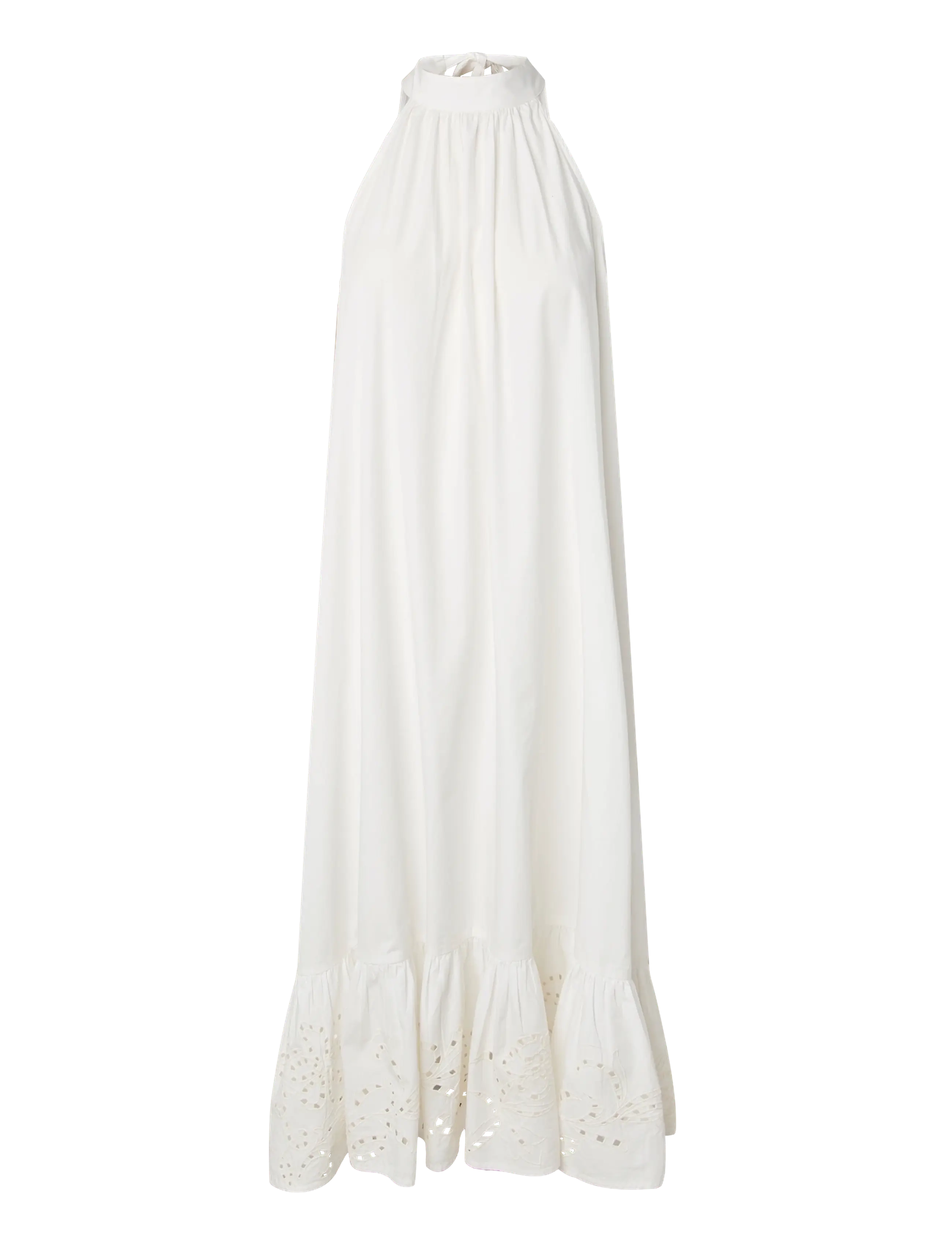 YAS YASKERSTIN ANKLE HALTERNECK DRESS S. D2D - Y.A.S - STAR WHITE / white