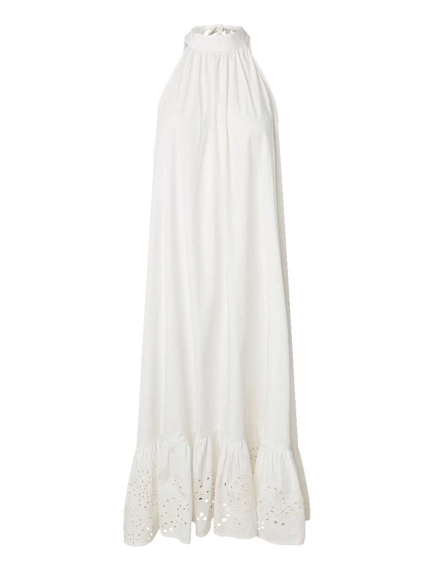 YAS - YASKERSTIN ANKLE HALTERNECK DRESS S. D2D - sommerkjoler - star white - 1