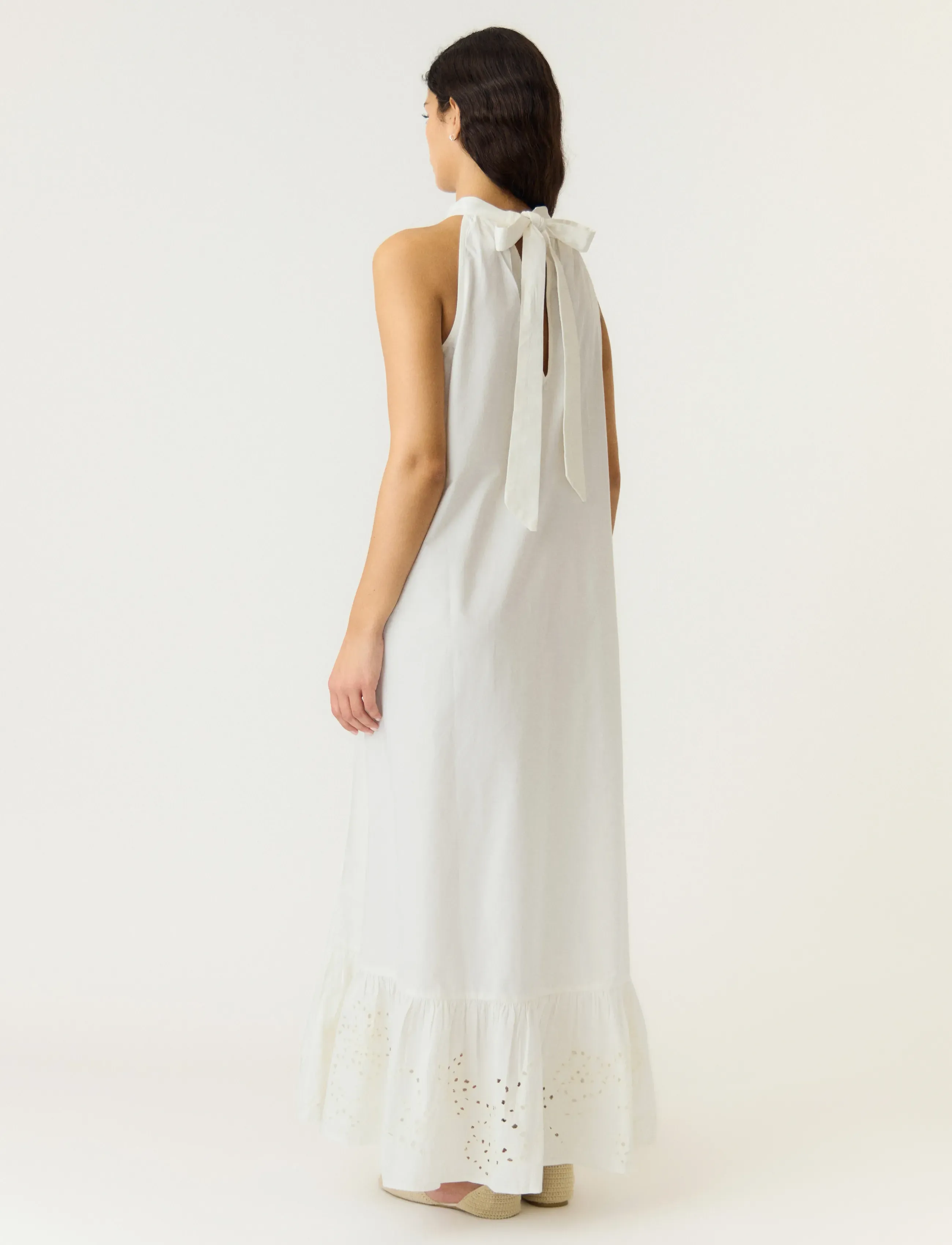 YAS - YASKERSTIN ANKLE HALTERNECK DRESS S. D2D - sommerkjoler - star white - 3