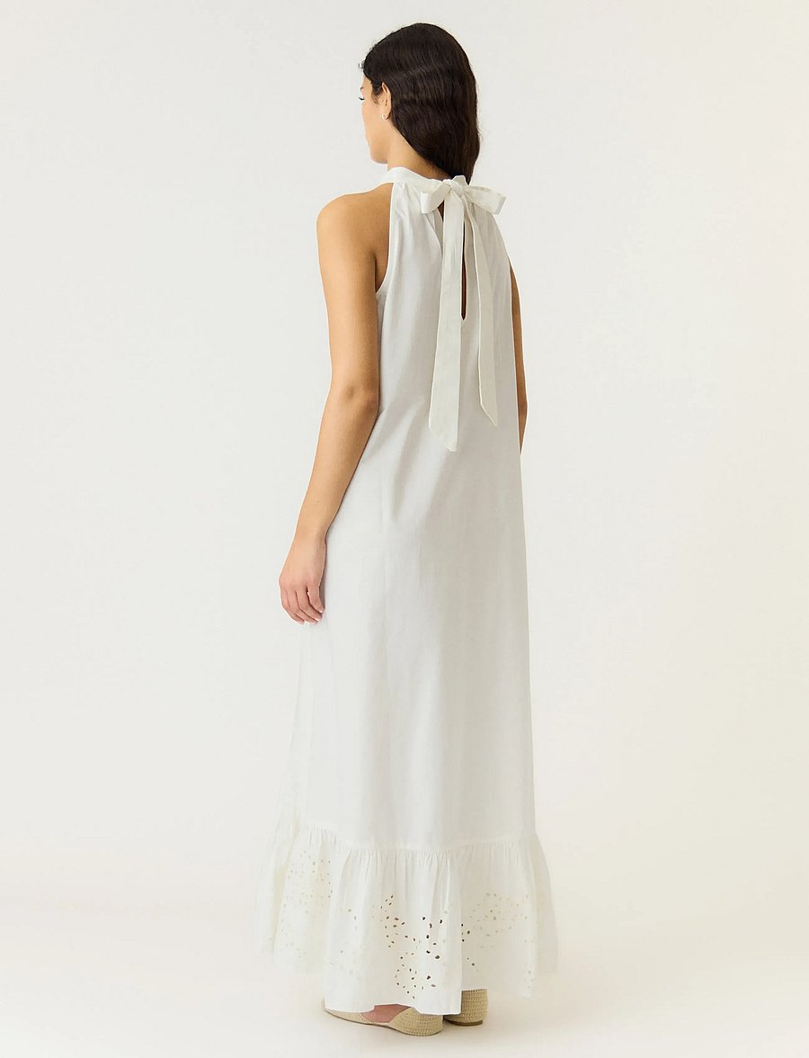 YAS - YASKERSTIN ANKLE HALTERNECK DRESS S. D2D - sommerkjoler - star white - 3