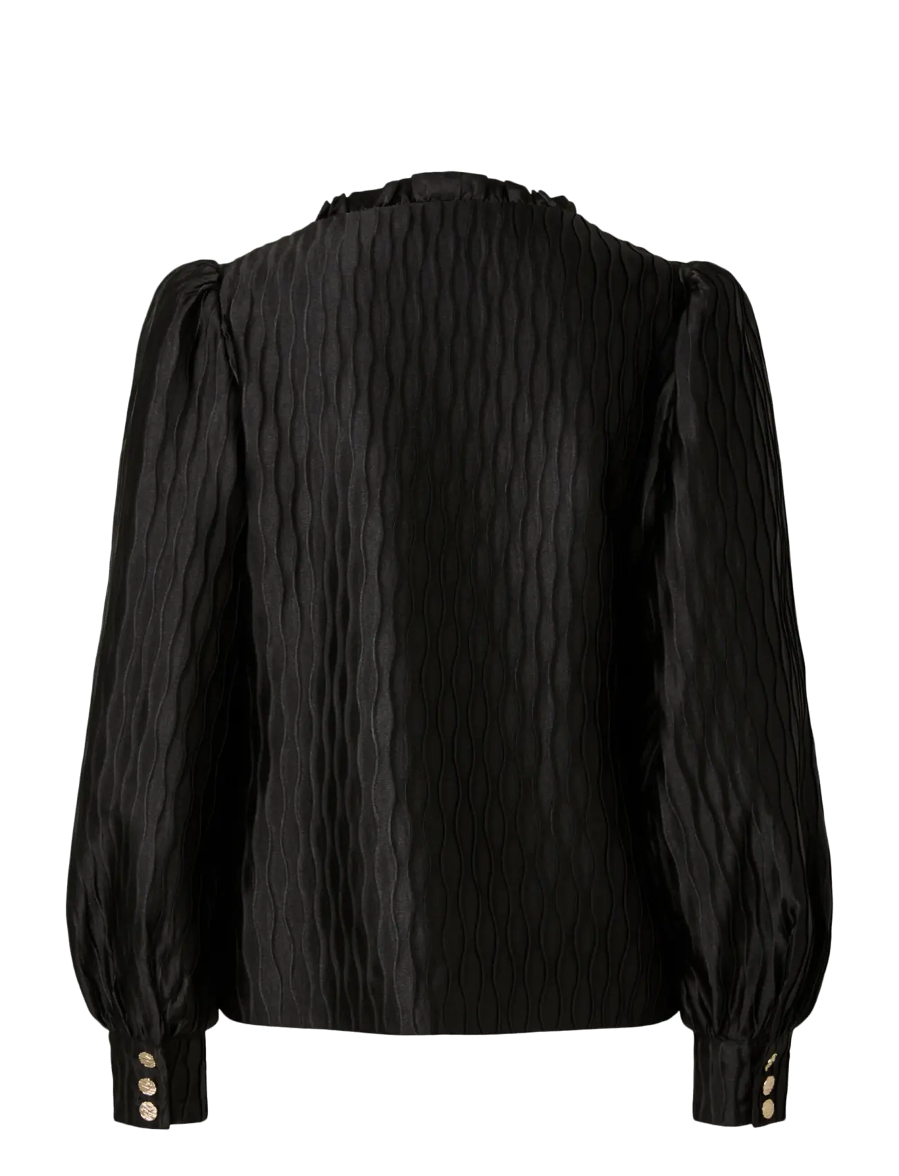 YAS - YASRIPPLE LS V-NECK SHIRT S. NOOS - langärmlige hemden - black - 2