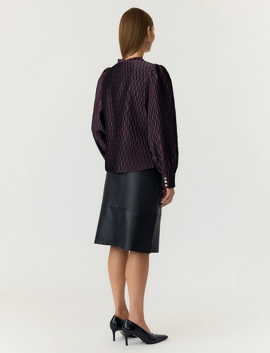 YAS - YASRIPPLE LS V-NECK SHIRT S. NOOS - langärmlige hemden - plum perfect - 3