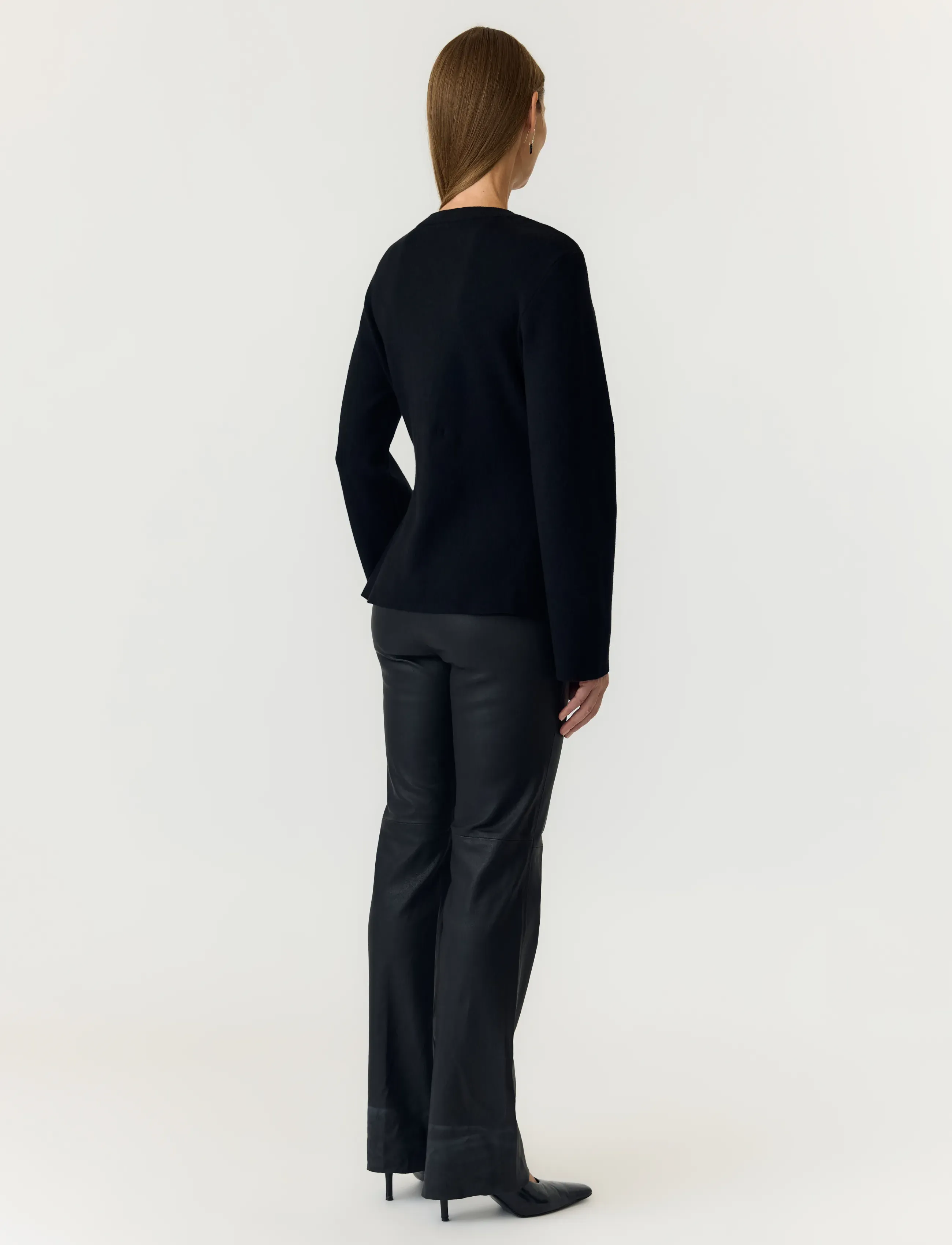YAS - YASPIMI LS PEPLUM KNIT CARDIGAN S. - herbstliche kleidung - black - 3