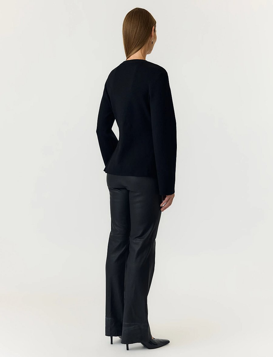 YAS - YASPIMI LS PEPLUM KNIT CARDIGAN S. - strickjacken - black - 3