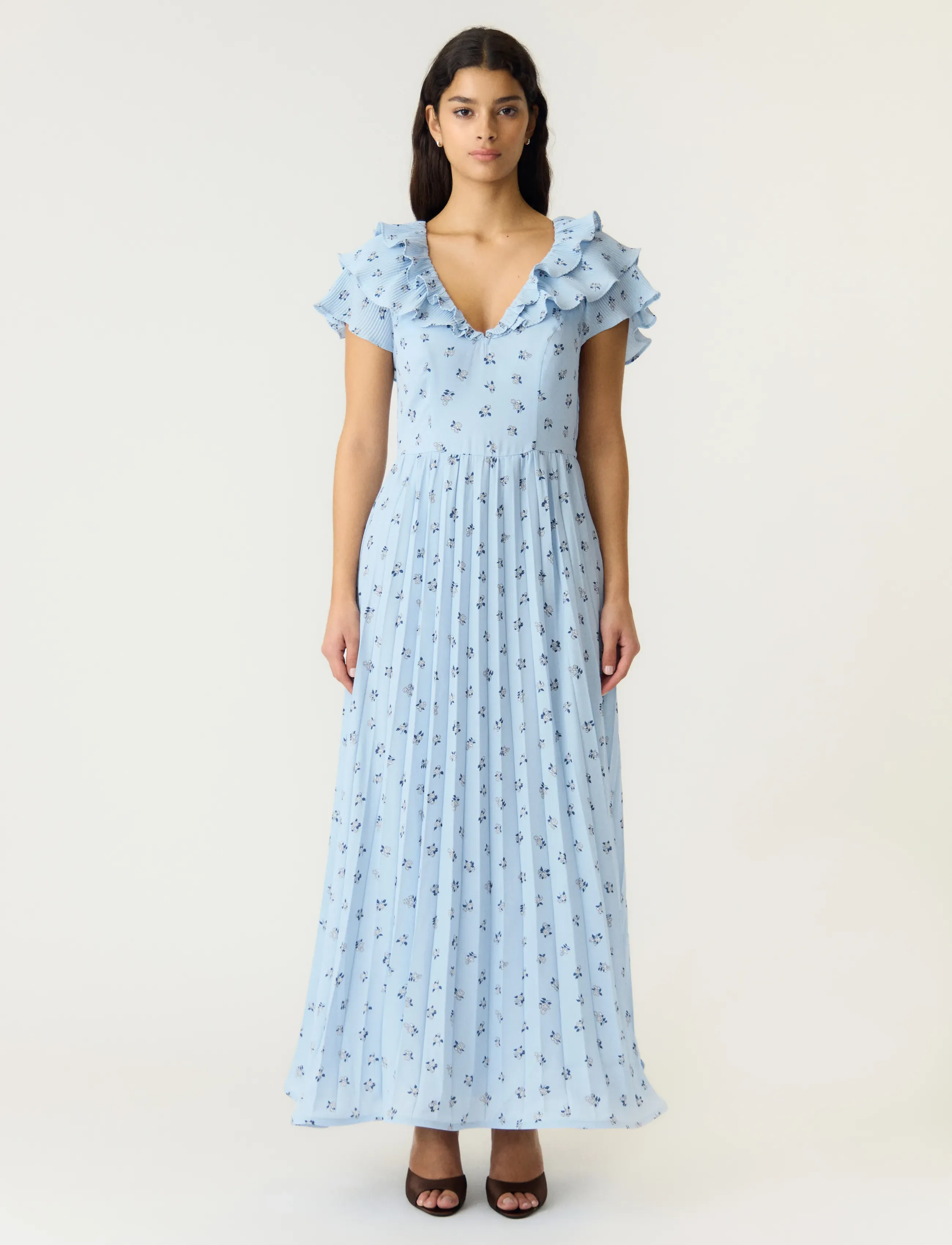YAS YASSVEA SS ANKLE DRESS - D2D - Festkjoler - SKYWAY / blue