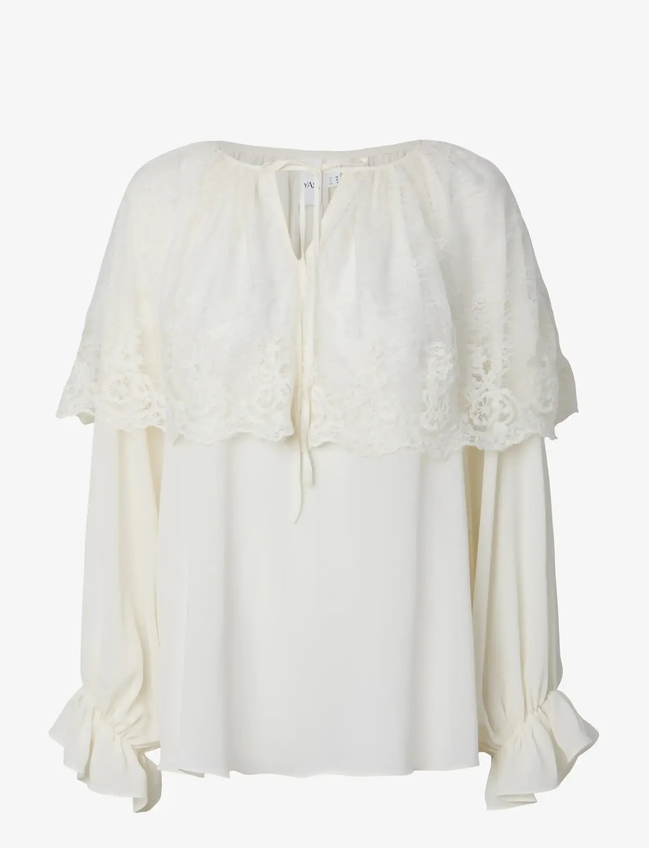 YAS - YASESTHER LS LACE CAPE TOP - EX - langærmede bluser - pristine - 1