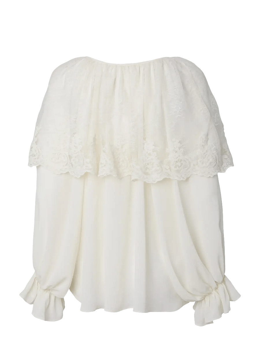 YAS - YASESTHER LS LACE CAPE TOP - EX - langærmede bluser - pristine - 2