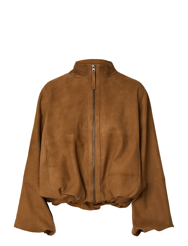 YAS - YASISABEL LEATHER SUEDE JACKET - EX - spring jackets - bronze brown - 1