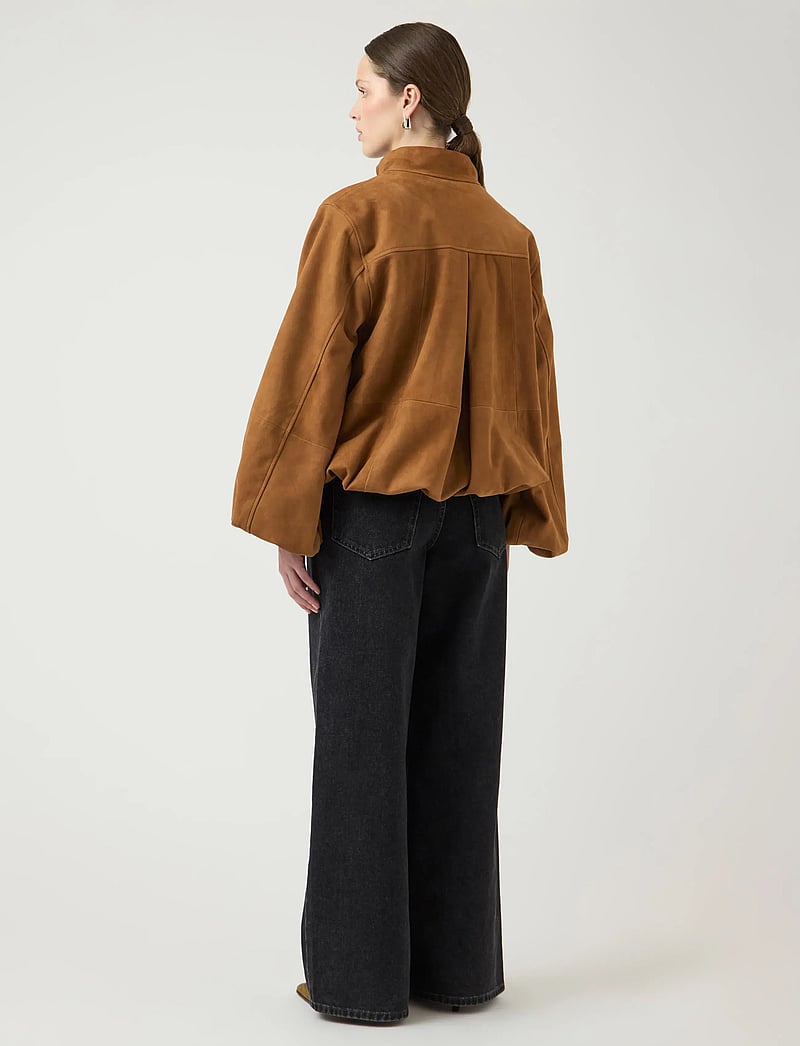 YAS - YASISABEL LEATHER SUEDE JACKET - EX - spring jackets - bronze brown - 3