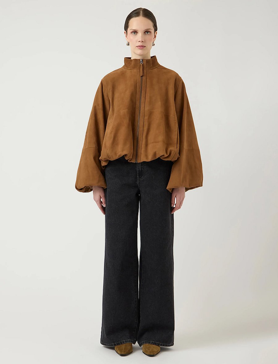 YAS - YASISABEL LEATHER SUEDE JACKET - EX - kevättakit - bronze brown - 4
