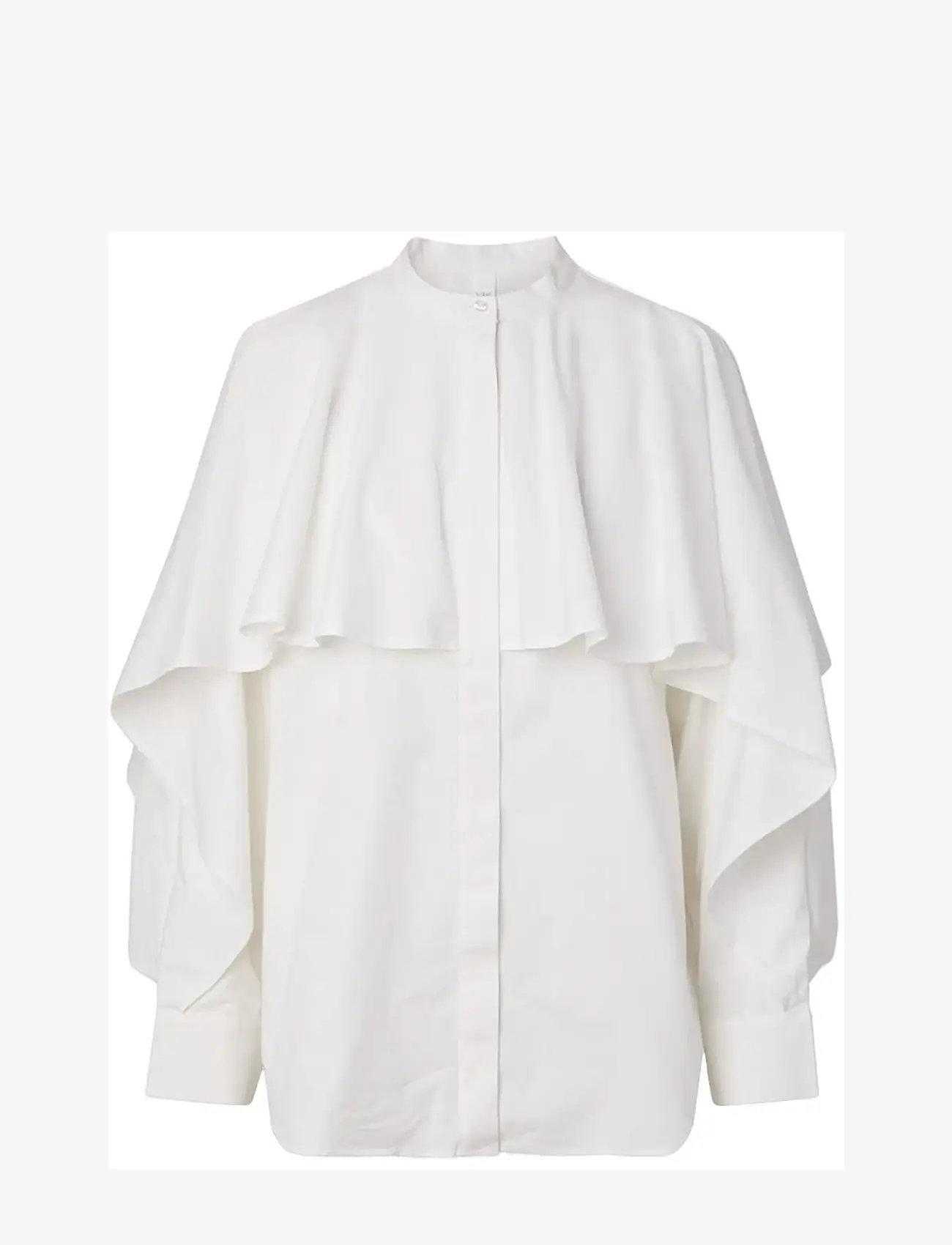 YAS - YASLAU LS CAPE SHIRT - EX - langærmede skjorter - star white - 1
