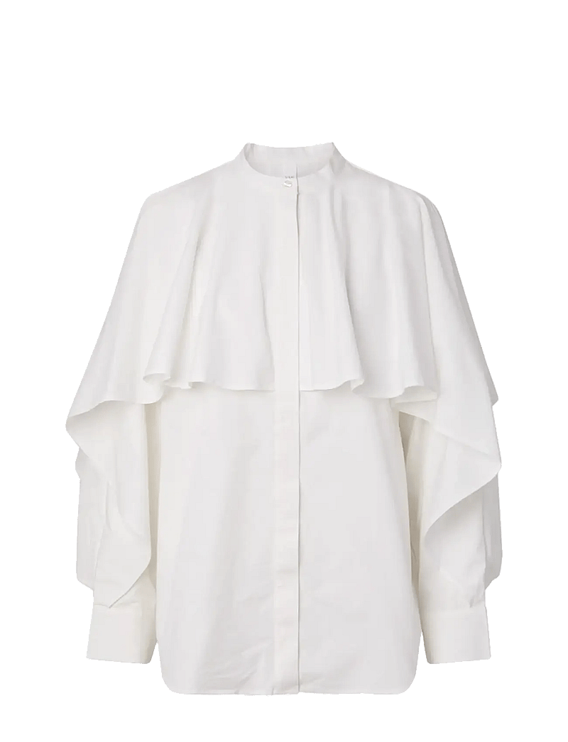 YAS - YASLAU LS CAPE SHIRT - EX - langærmede skjorter - star white - 1