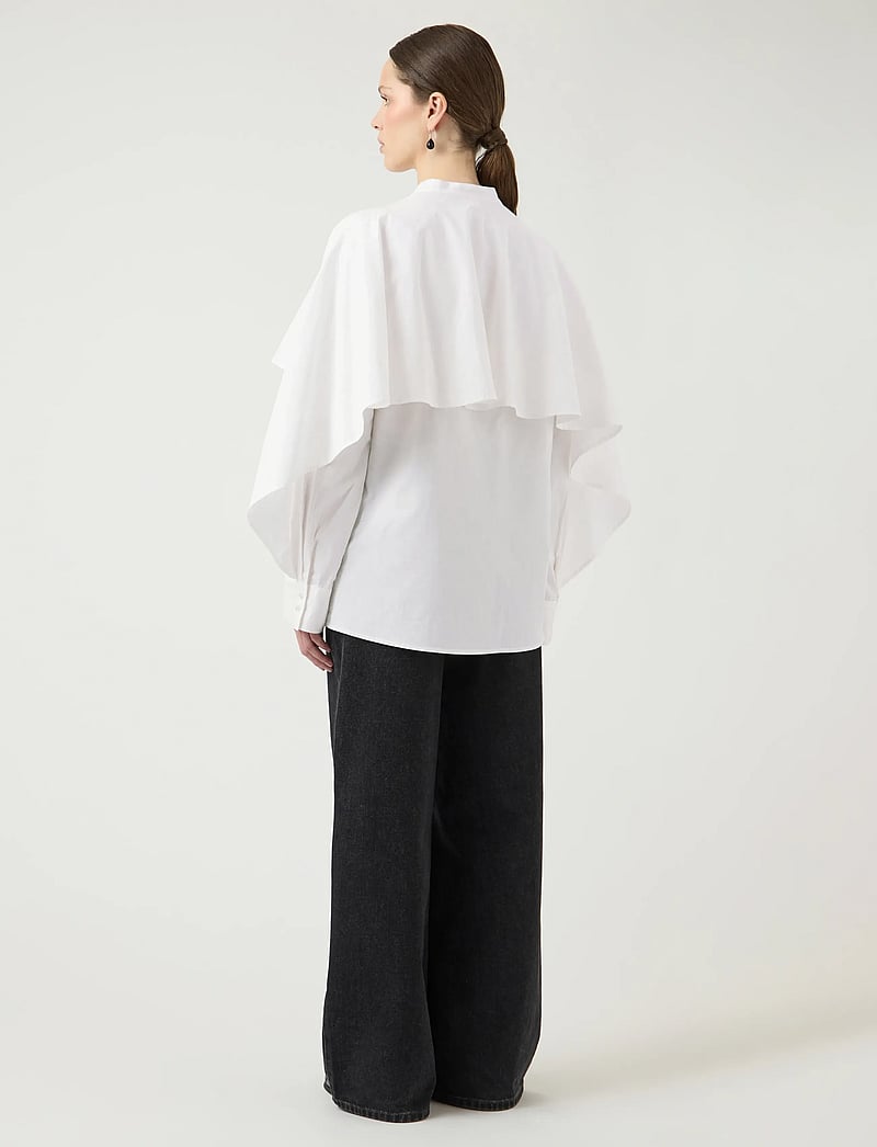 YAS - YASLAU LS CAPE SHIRT - EX - langærmede skjorter - star white - 3