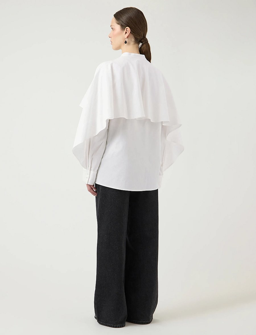YAS - YASLAU LS CAPE SHIRT - EX - langärmlige hemden - star white - 3