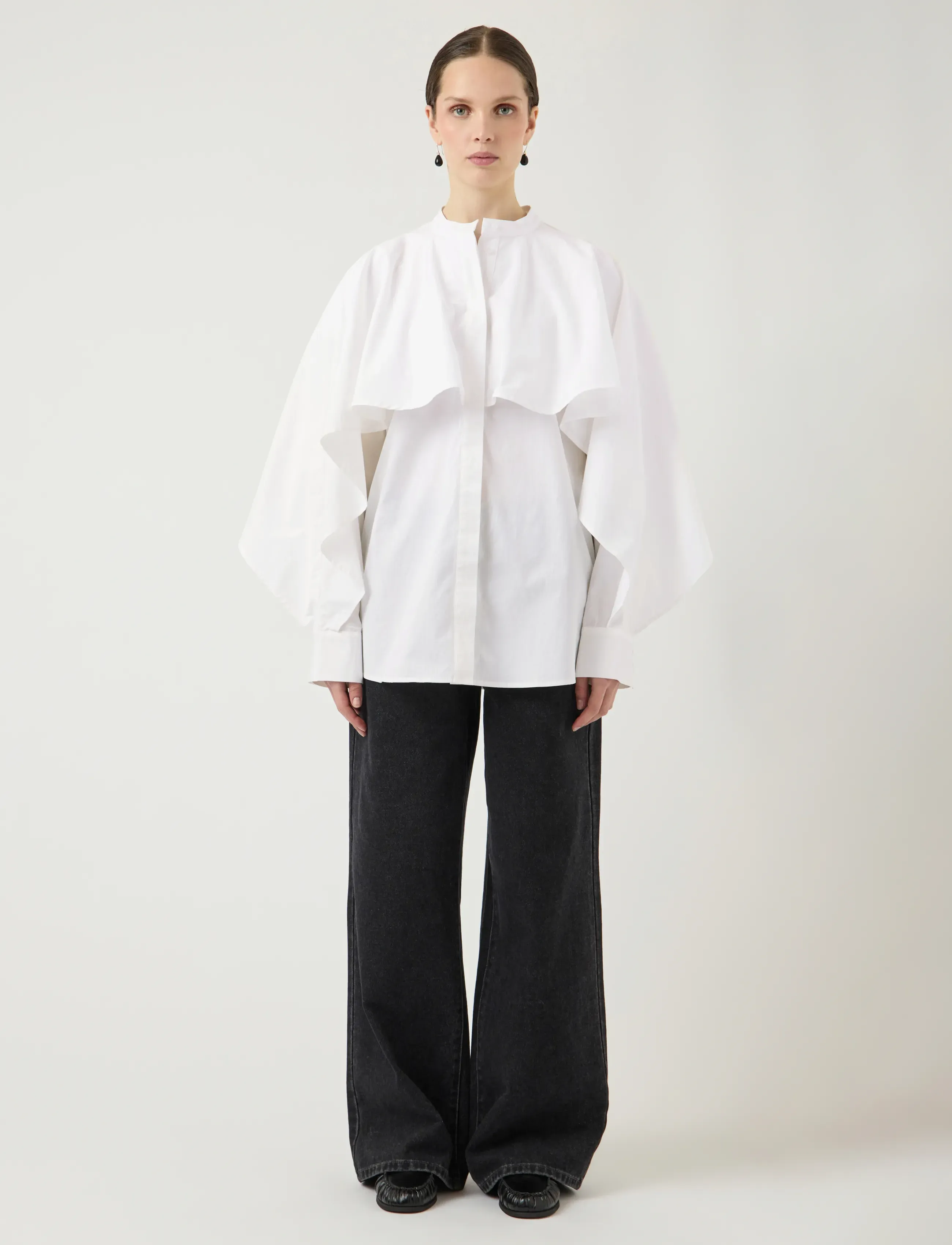 YAS - YASLAU LS CAPE SHIRT - EX - langärmlige hemden - star white - 4