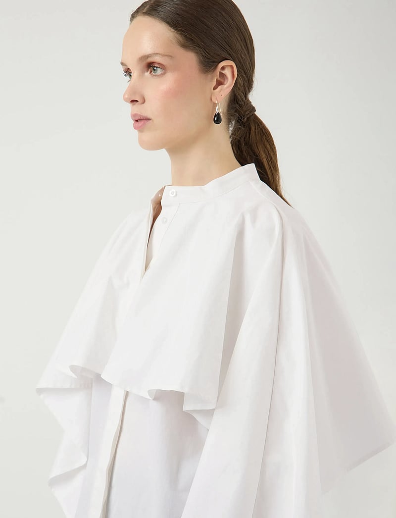 YAS - YASLAU LS CAPE SHIRT - EX - langærmede skjorter - star white - 5