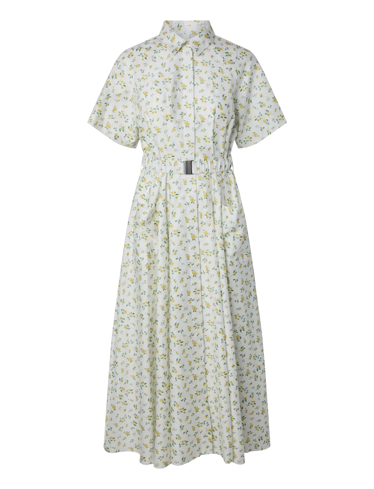 YAS - YASSALSY SS LONG DRESS S. - D2D - skjortekjoler - star white - 1