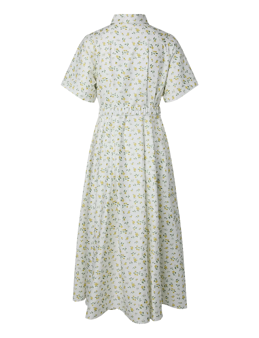 YAS - YASSALSY SS LONG DRESS S. - D2D - skjortekjoler - star white - 2