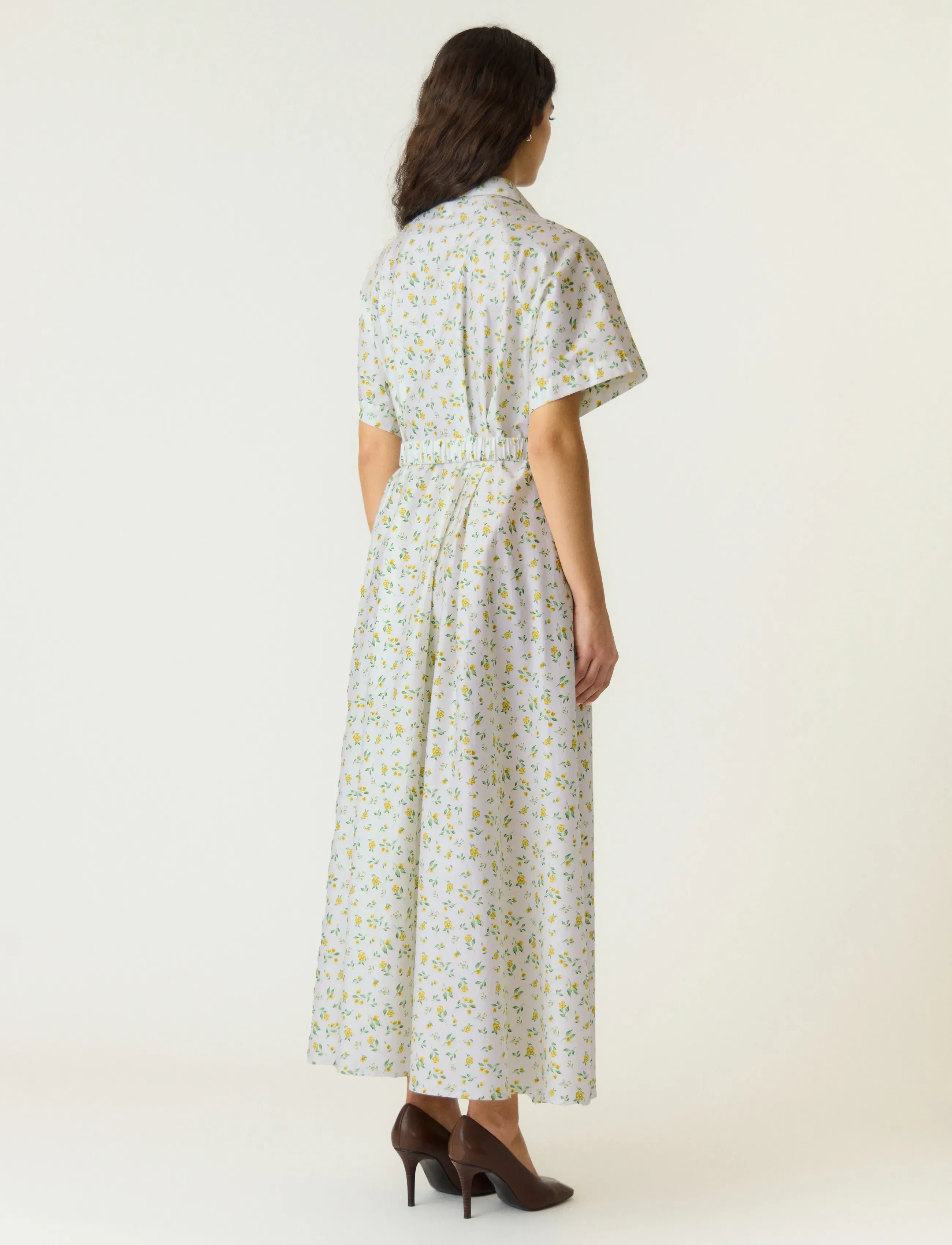 YAS - YASSALSY SS LONG DRESS S. - D2D - skjortekjoler - star white - 3