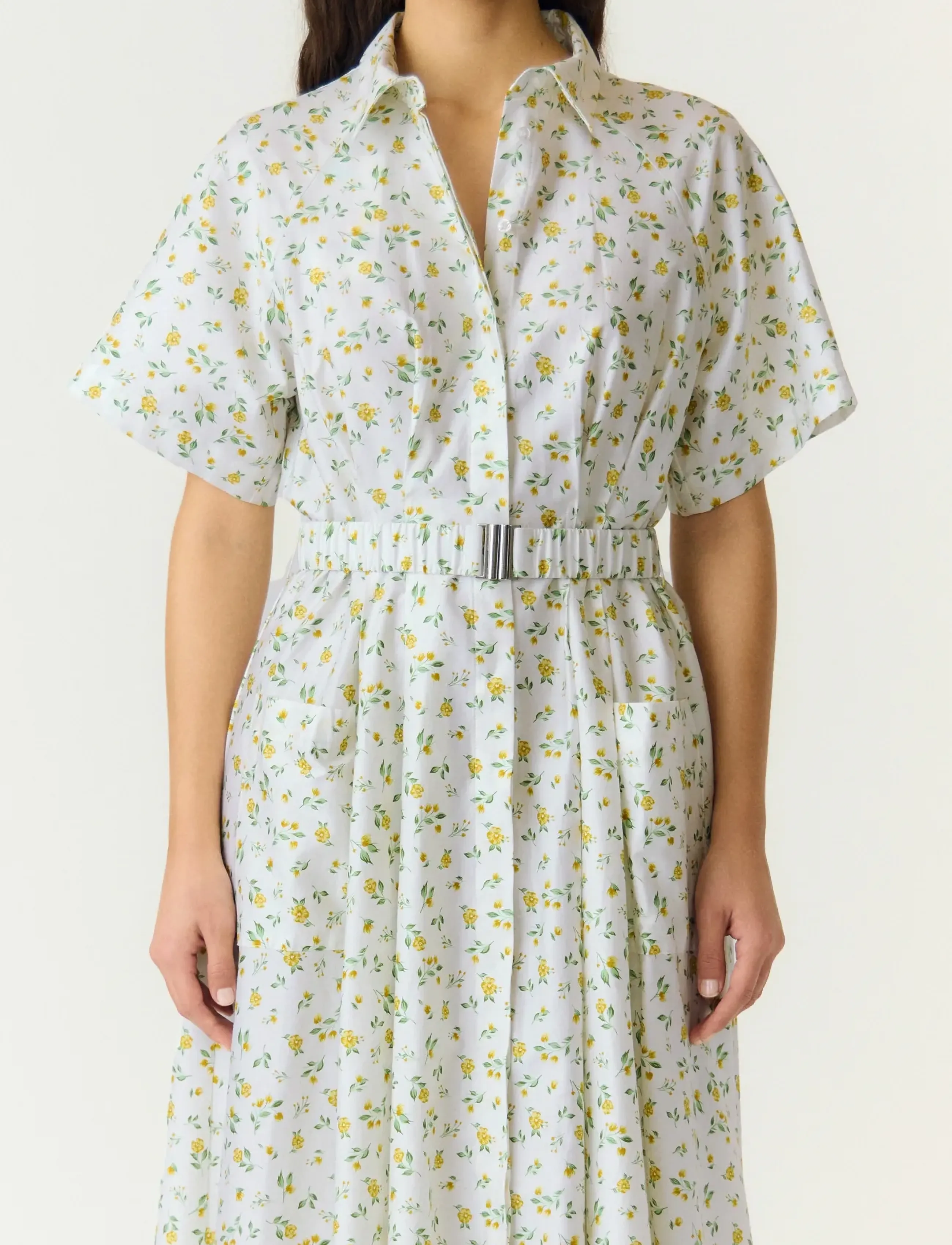 YAS - YASSALSY SS LONG DRESS S. - D2D - skjortekjoler - star white - 5