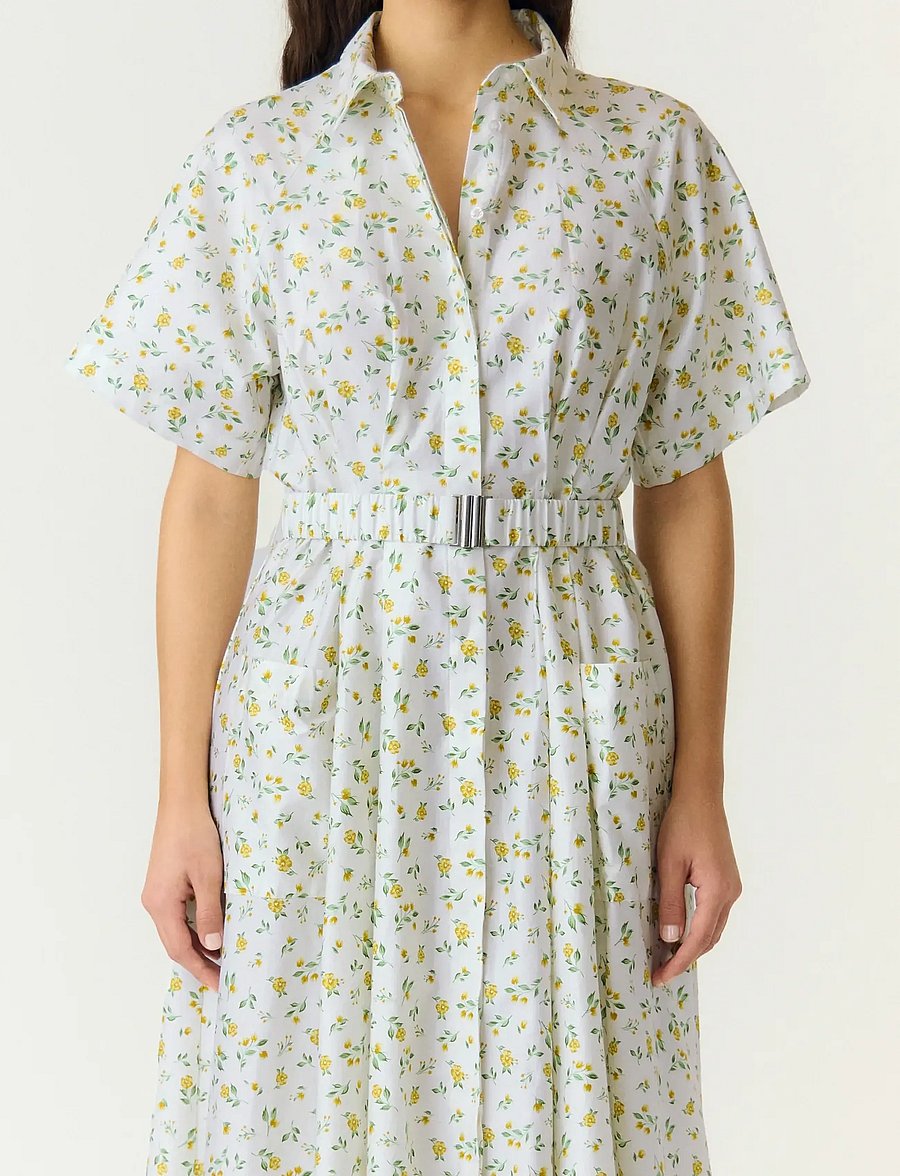 YAS - YASSALSY SS LONG DRESS S. - D2D - skjortekjoler - star white - 5