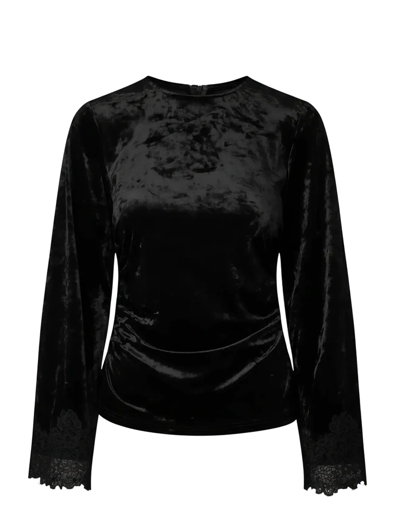 YAS YASVELLIA LS TOP S. - SHOW - Langærmede bluser - BLACK / black