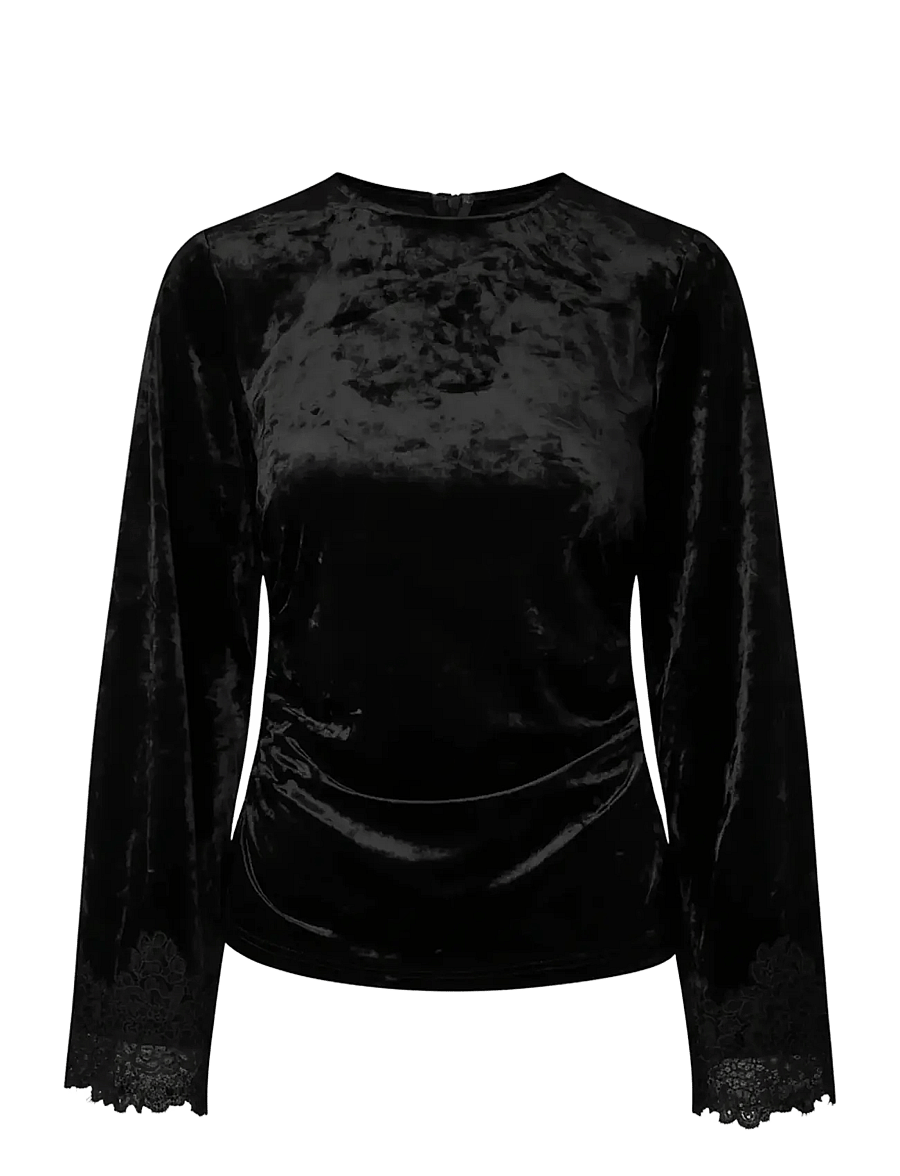 YAS - YASVELLIA LS TOP S. - SHOW - langärmelige blusen - black - 1