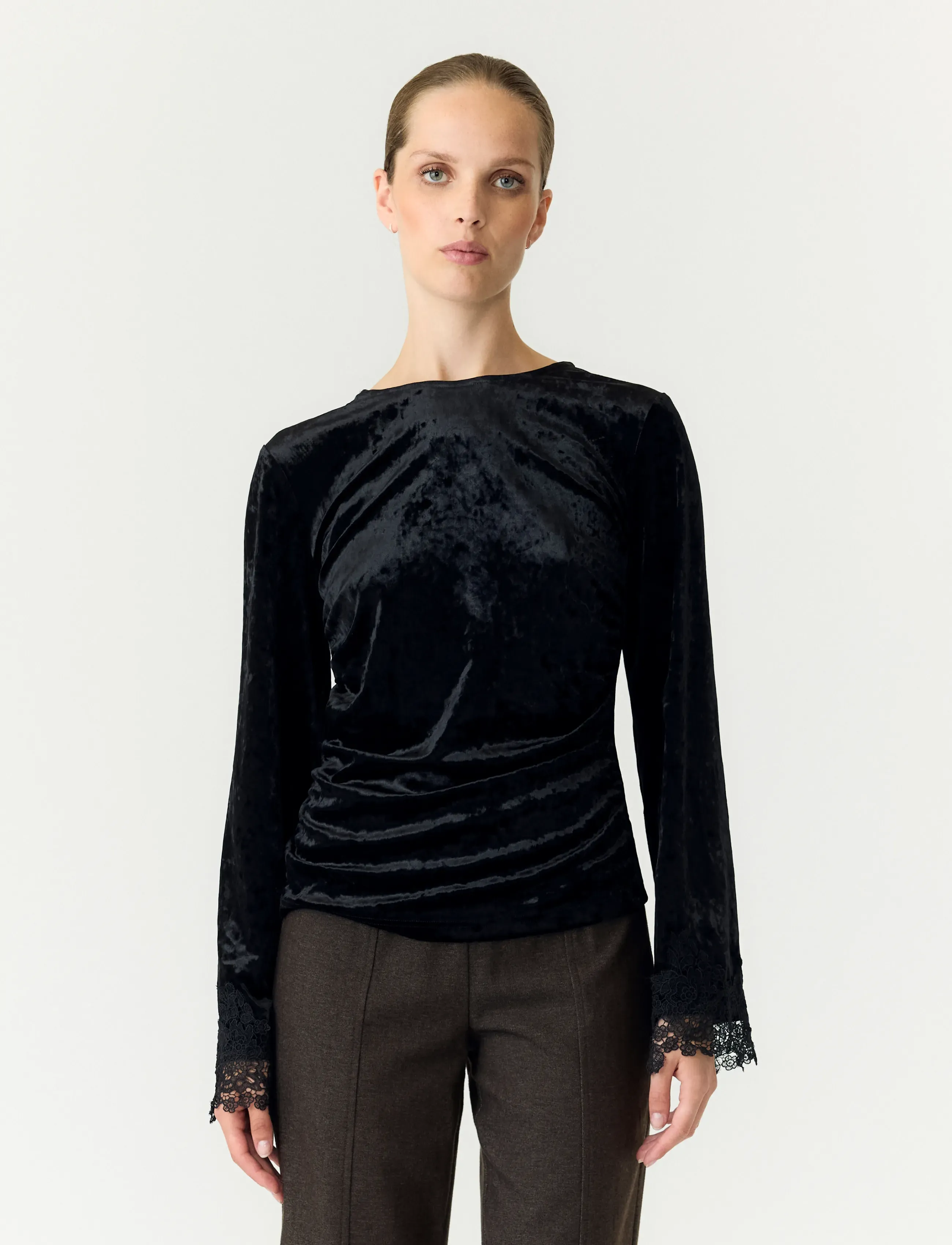 YAS - YASVELLIA LS TOP S. - SHOW - langærmede bluser - black - 0