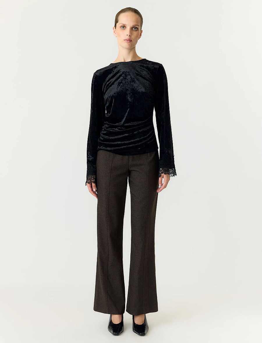 YAS - YASVELLIA LS TOP S. - SHOW - langärmelige blusen - black - 3