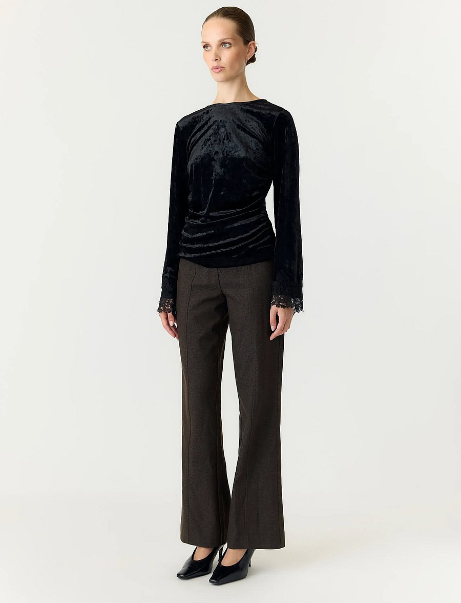 YAS - YASVELLIA LS TOP S. - SHOW - langärmelige blusen - black - 4