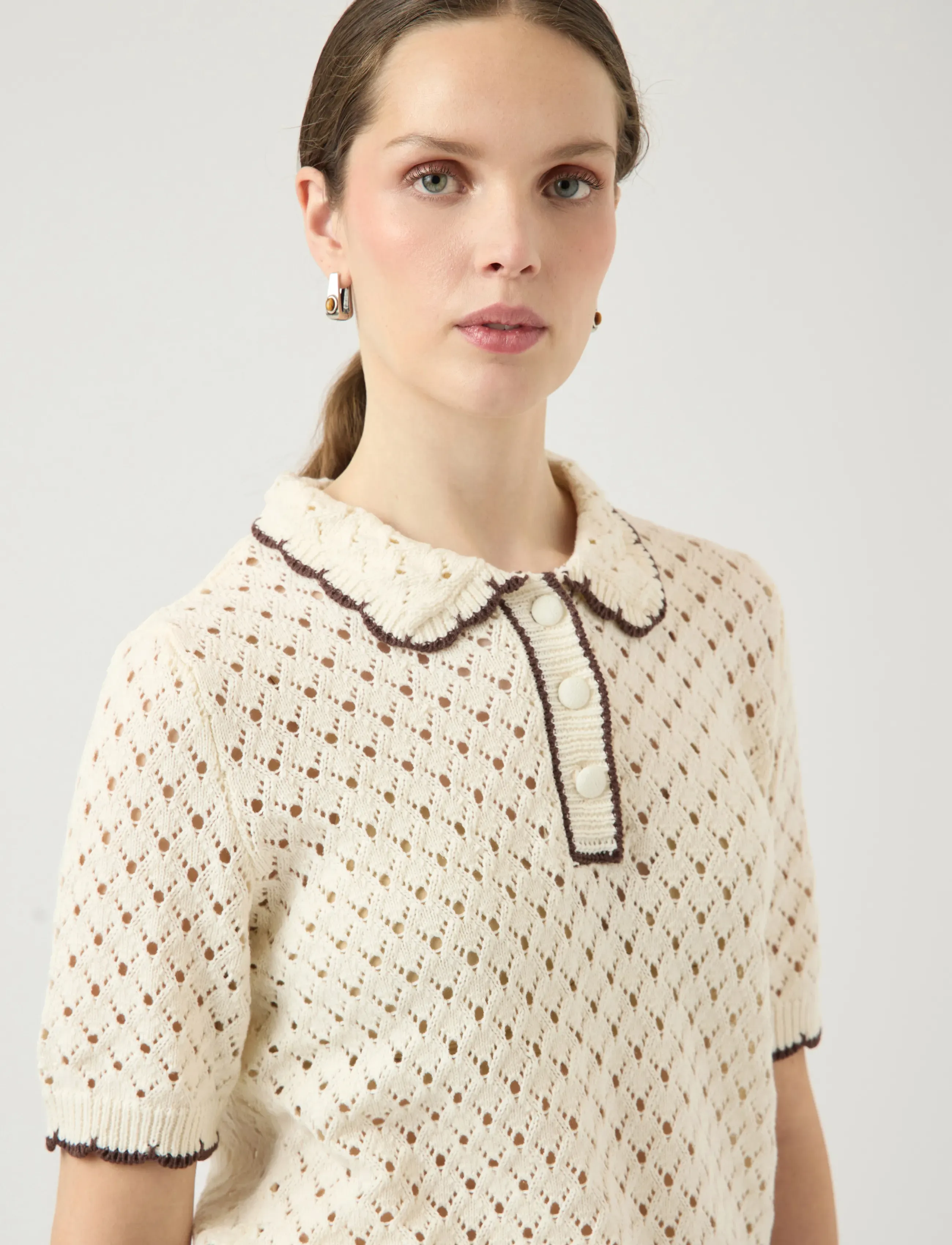 YAS - YASLINGO SS KNIT POLO TOP - EX - polosärgid - pristine - 5