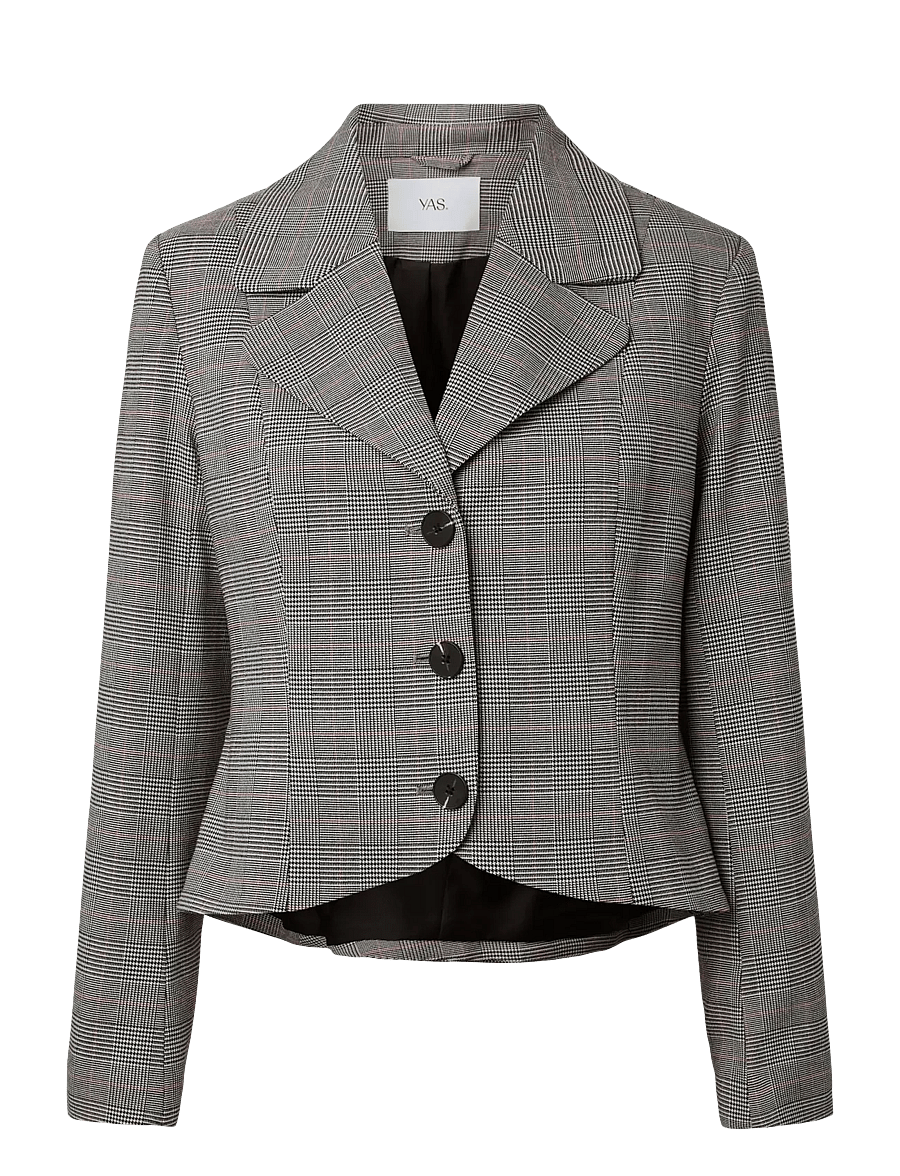 YAS - YASTHELA LS CHECKED JACKET - EX - enkeltspente blazere - star white - 1
