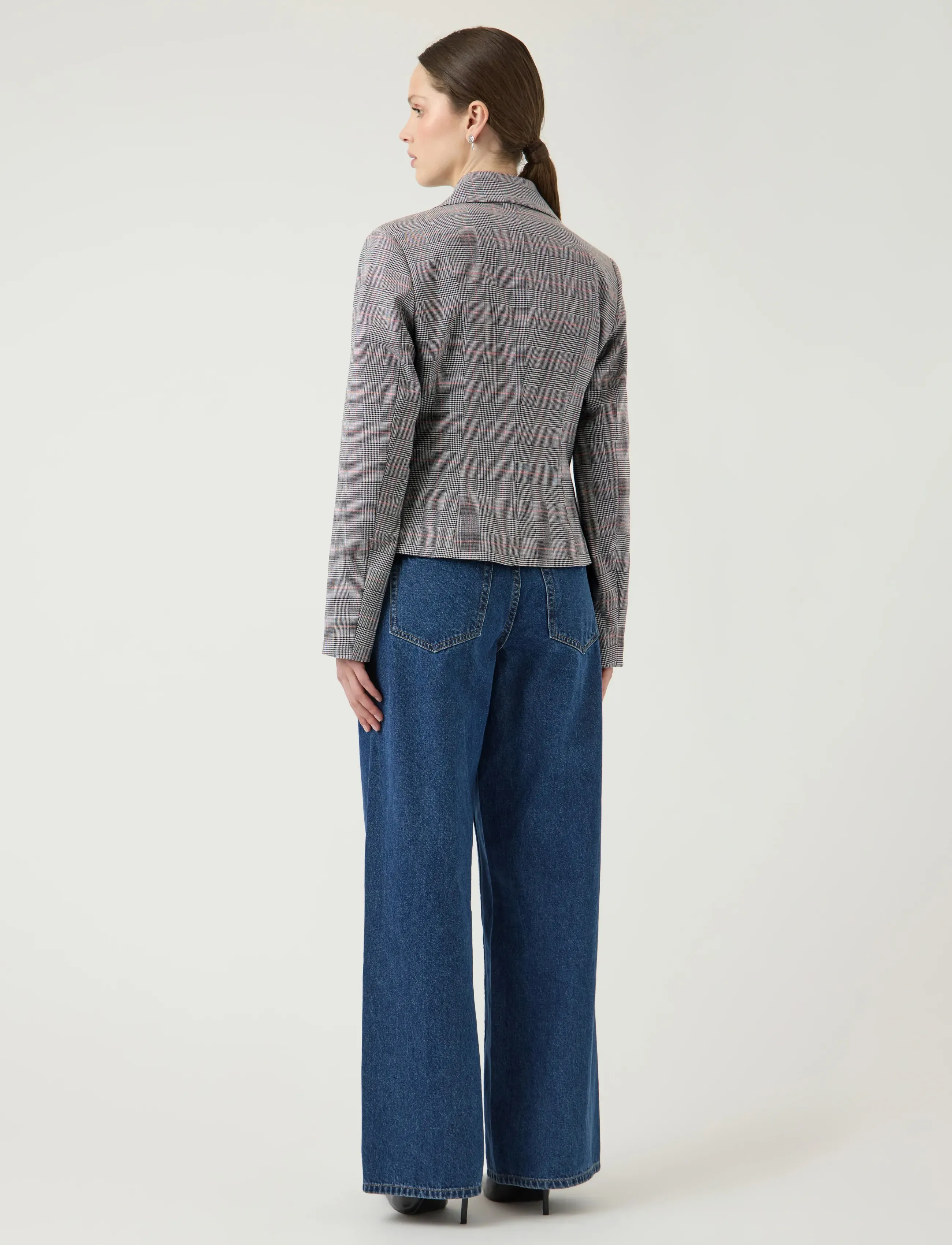 YAS - YASTHELA LS CHECKED JACKET - EX - party wear at outlet prices - star white - 3
