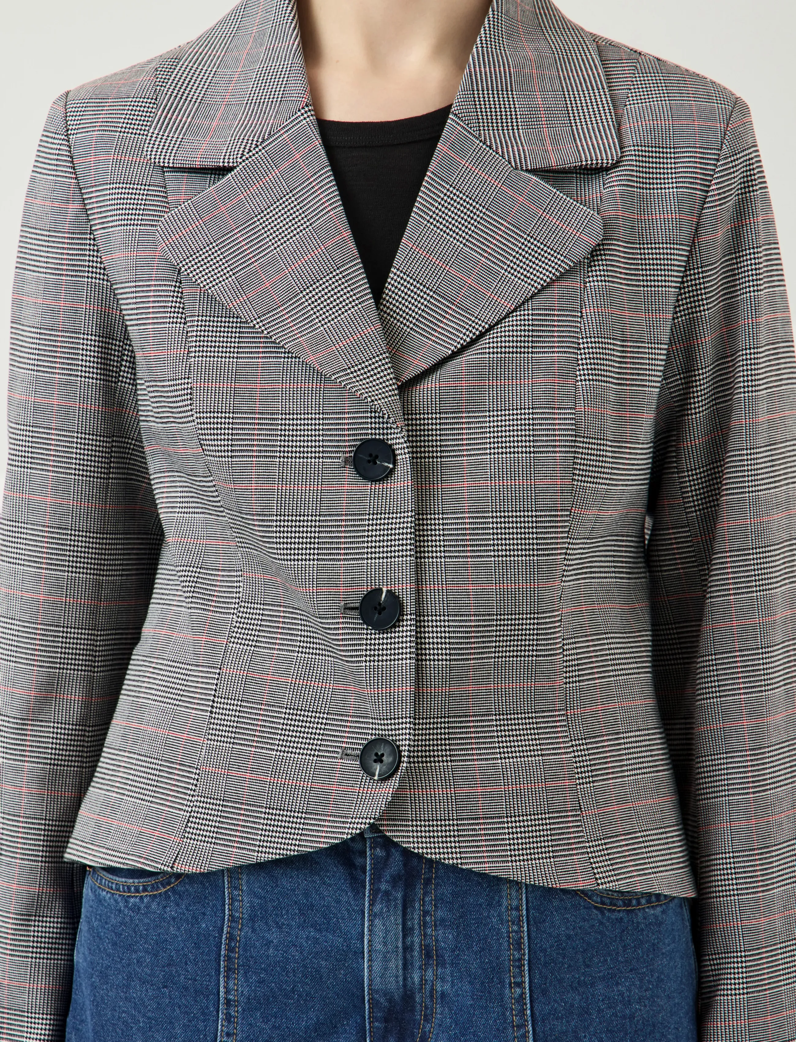 YAS - YASTHELA LS CHECKED JACKET - EX - party wear at outlet prices - star white - 5
