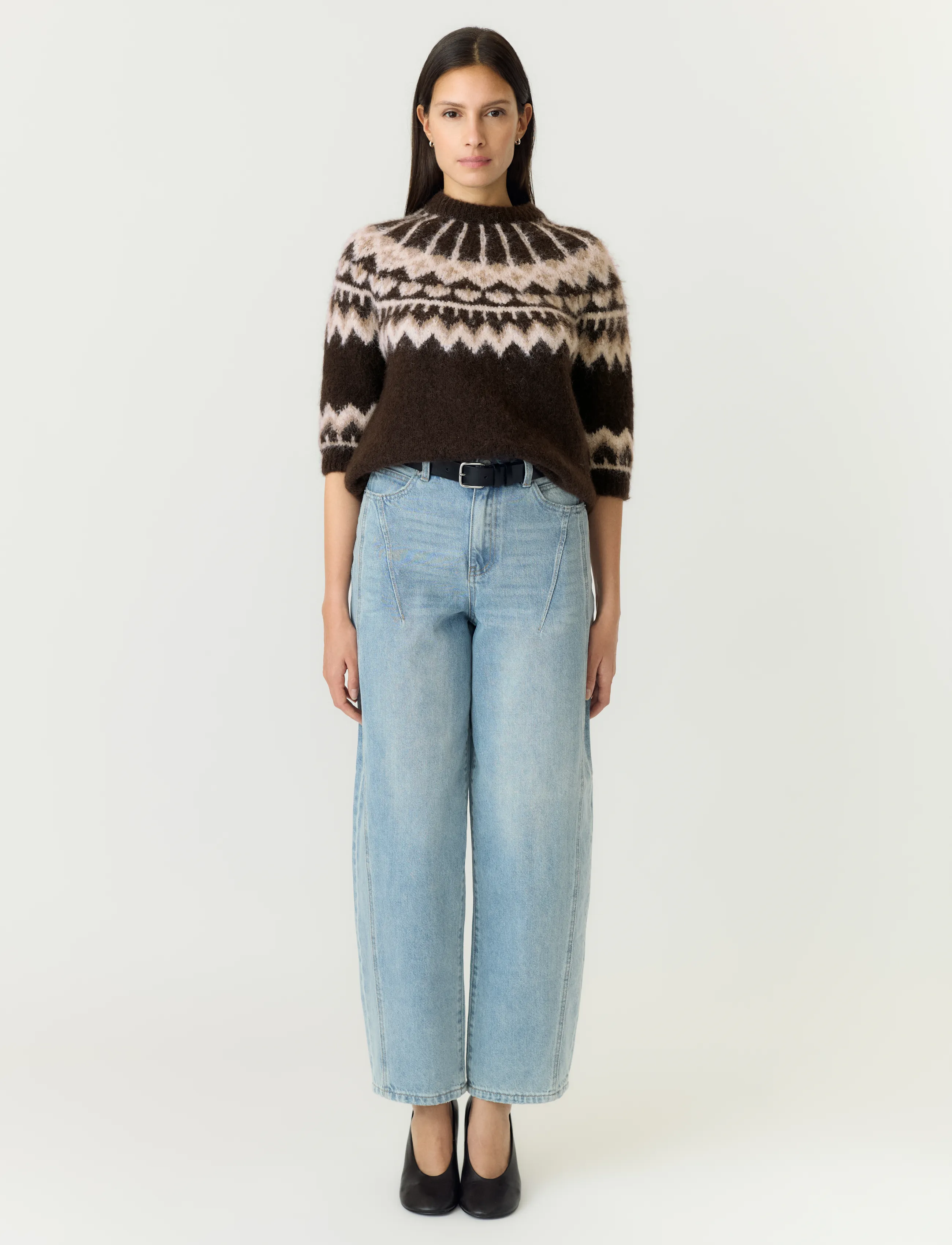 YAS - YASDOMINA SS WOOL BLEND KNIT PULLOVER S. - carafe - 5