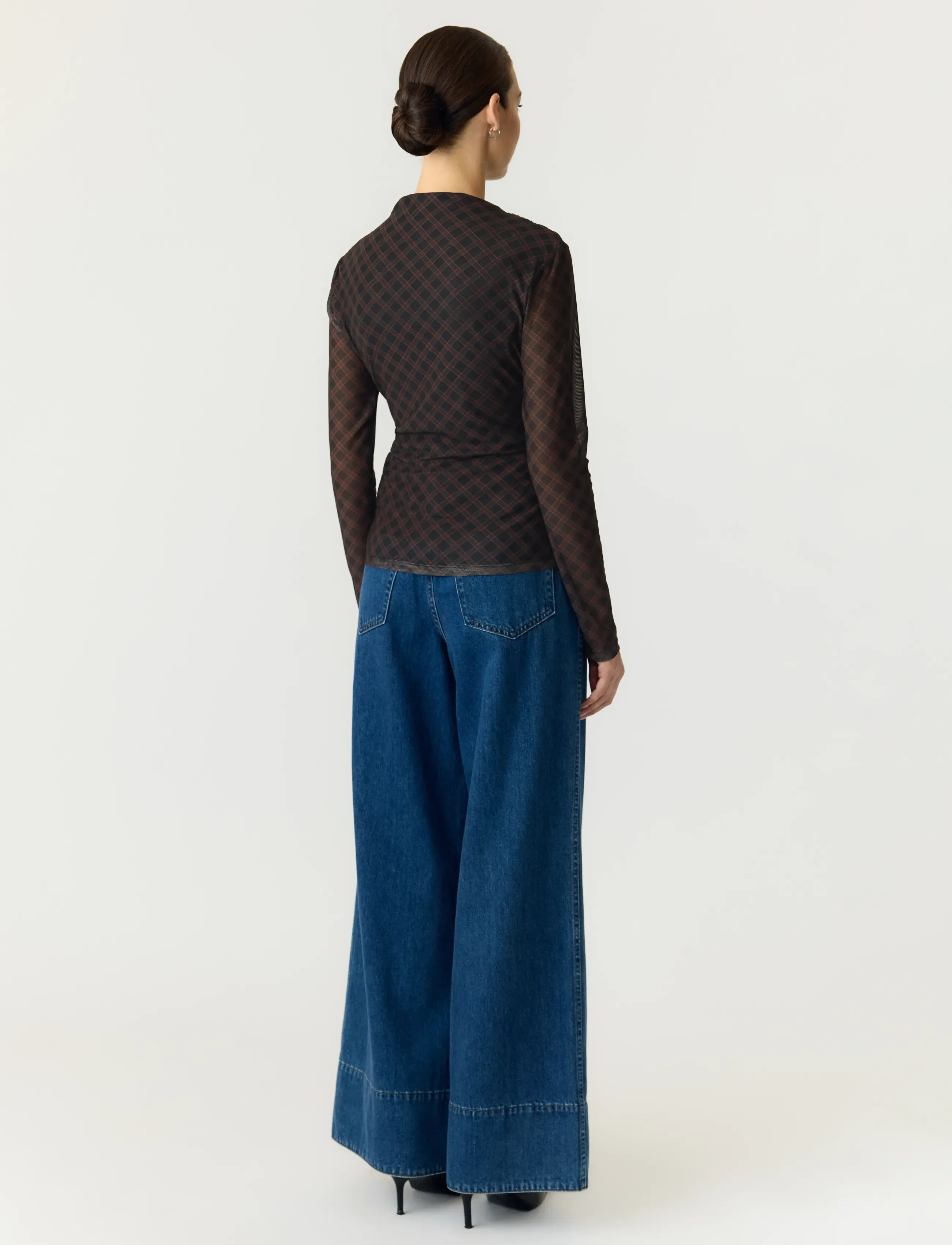 YAS - YASLUNUA LS MESH TOP - black - 3