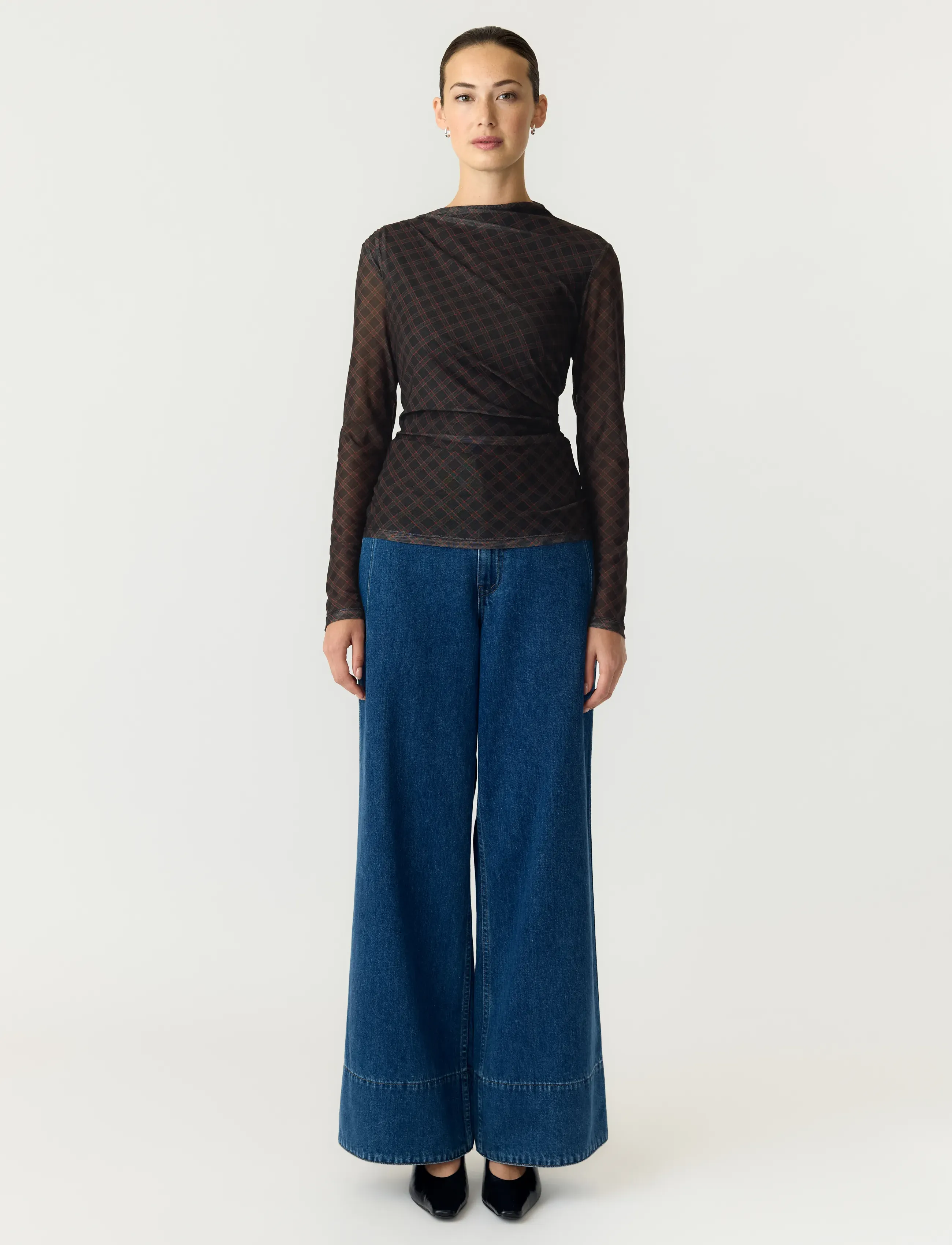YAS - YASLUNUA LS MESH TOP - black - 4