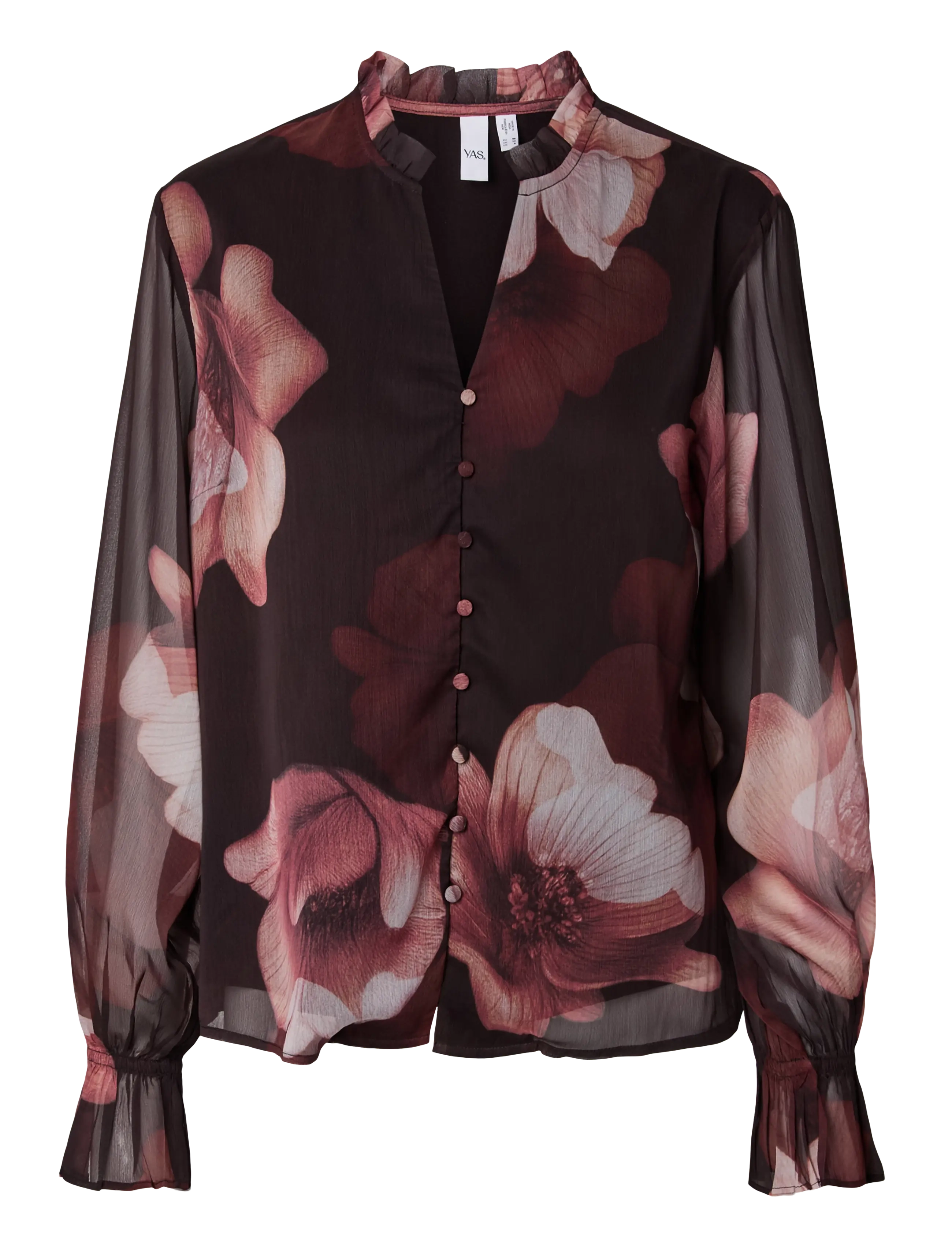 YAS - YASFLOW LS SHIRT S. - coffee bean - 1