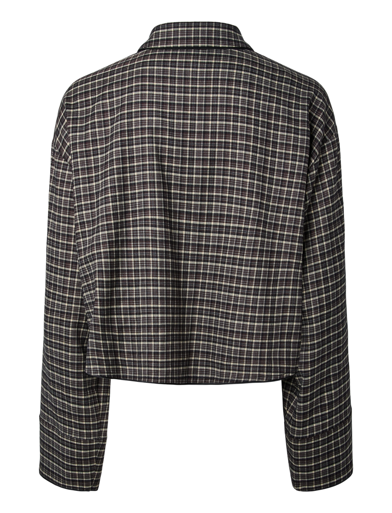 YAS - YASTULVA LS SHORT SHIRT S. - långärmade skjortor - black - 2