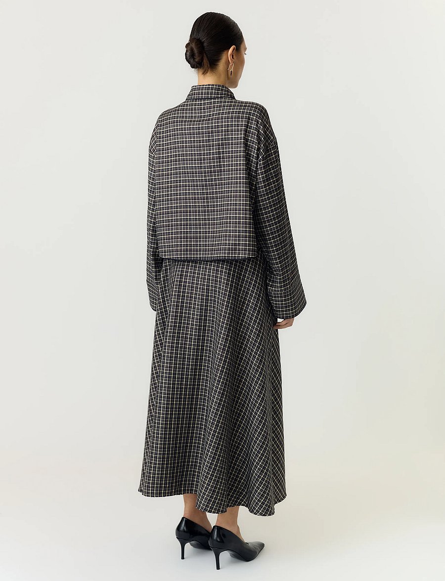 YAS - YASTULVA LS SHORT SHIRT S. - långärmade skjortor - black - 3